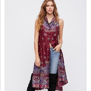 Free People Long Maxi Vest